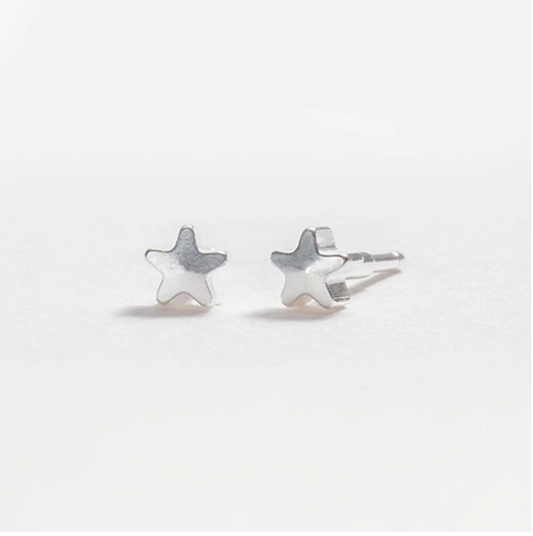 Plain Earing Star S-026 Silver