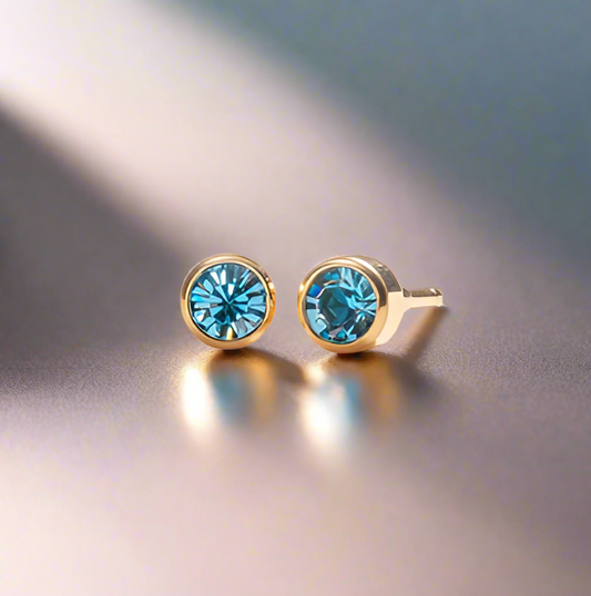 March – Aquamarine Bezel Set 015