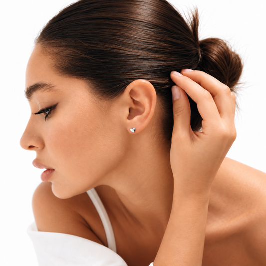 Earing Heart H-027 Silver