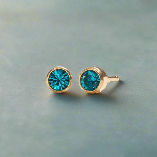 December – Blue Zircon Bezel Set