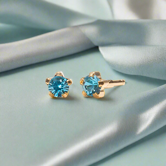 March – Aquamarine Claw Set
